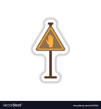In paper sticker style no vector image