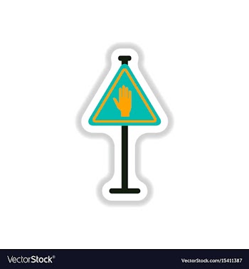 In paper sticker style no vector image