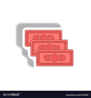 In paper sticker style of vector image