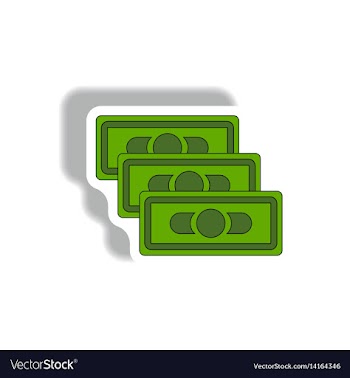 In paper sticker style of vector image