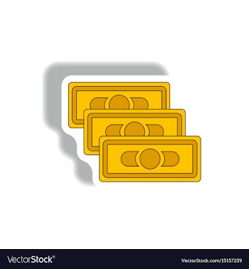 In paper sticker style of vector image