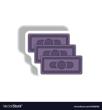 In paper sticker style of vector image