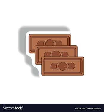 In paper sticker style of vector image
