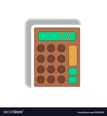 In paper sticker style of vector image