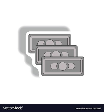 In paper sticker style of vector image