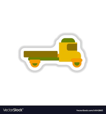 In paper sticker style old vector image