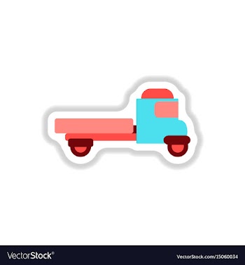 In paper sticker style old vector image