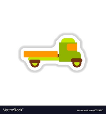 In paper sticker style old vector image