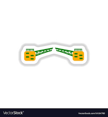 In paper sticker style opening vector image