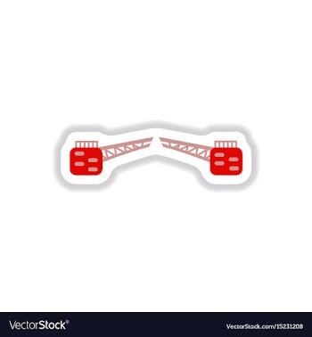In paper sticker style opening vector image