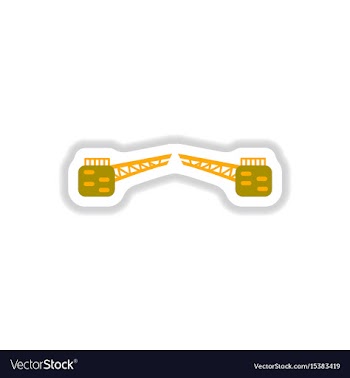 In paper sticker style opening vector image