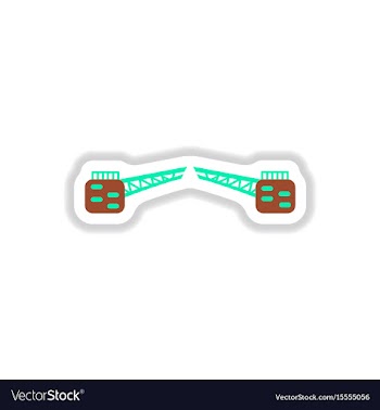 In paper sticker style opening vector image