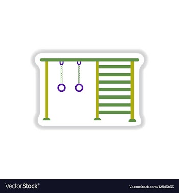 In paper sticker style park vector image