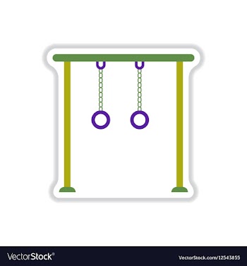 In paper sticker style park vector image