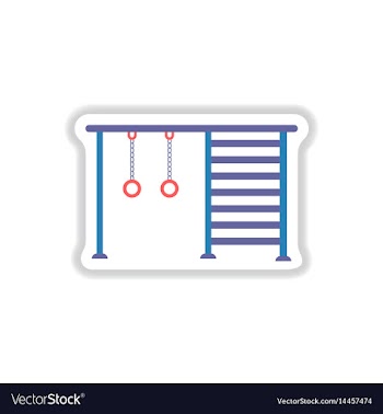 In paper sticker style park vector image