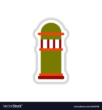 In paper sticker style park vector image