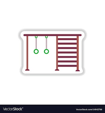 In paper sticker style park vector image