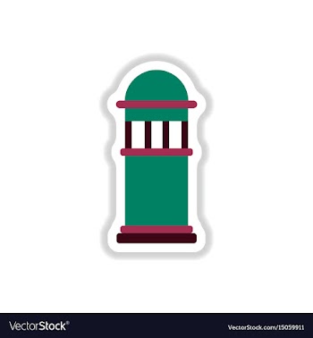 In paper sticker style park vector image