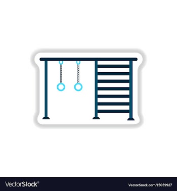 In paper sticker style park vector image