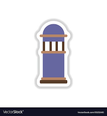 In paper sticker style park vector image