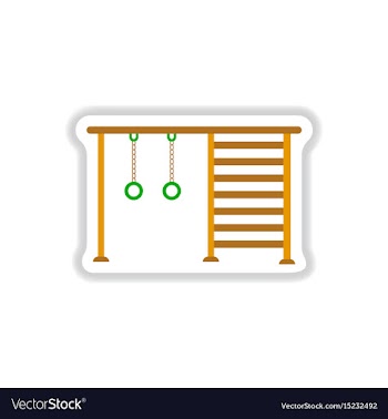 In paper sticker style park vector image