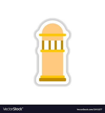In paper sticker style park vector image