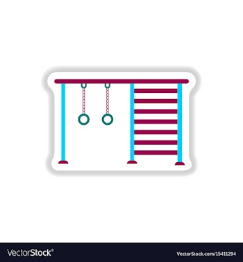 In paper sticker style park vector image