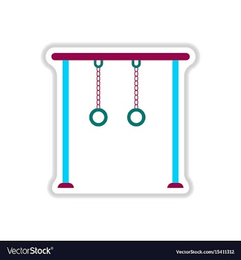 In paper sticker style park vector image