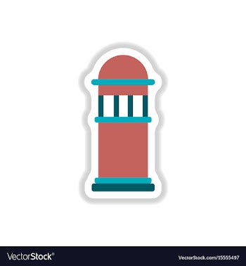 In paper sticker style park vector image