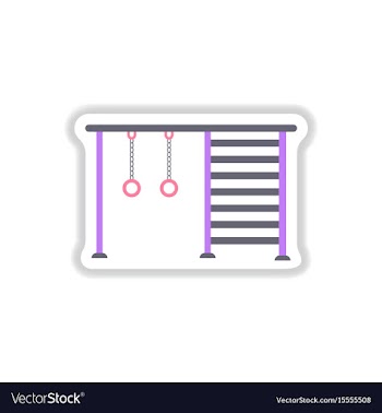 In paper sticker style park vector image