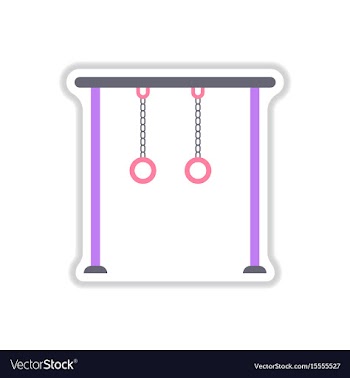 In paper sticker style park vector image