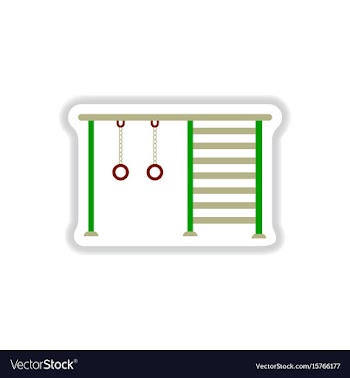 In paper sticker style park vector image