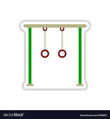 In paper sticker style park vector image