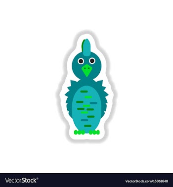 In paper sticker style parrot vector image