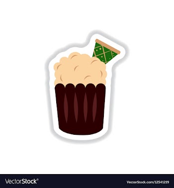 In paper sticker style party vector image