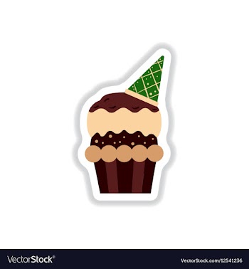 In paper sticker style party vector image