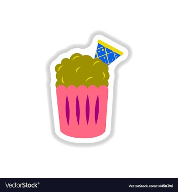 In paper sticker style party vector image