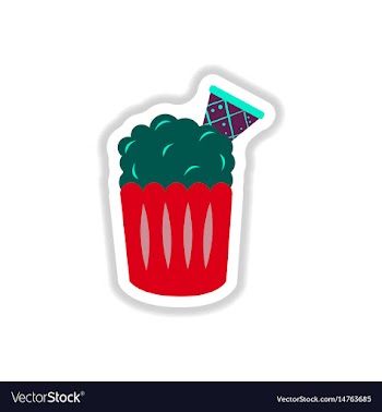 In paper sticker style party vector image