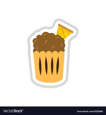 In paper sticker style party vector image