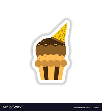 In paper sticker style party vector image