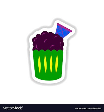 In paper sticker style party vector image