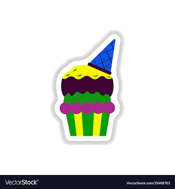In paper sticker style party vector image