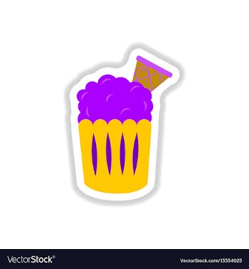 In paper sticker style party vector image