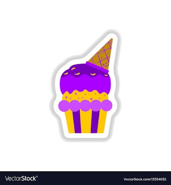 In paper sticker style party vector image
