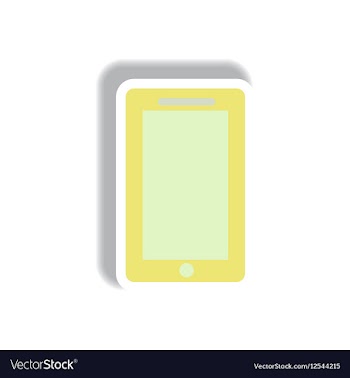 In paper sticker style phone vector image