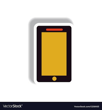 In paper sticker style phone vector image