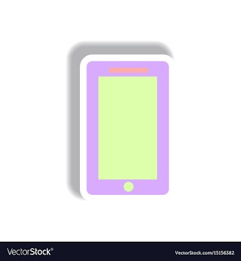 In paper sticker style phone vector image