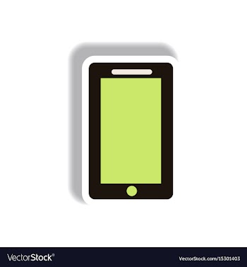 In paper sticker style phone vector image