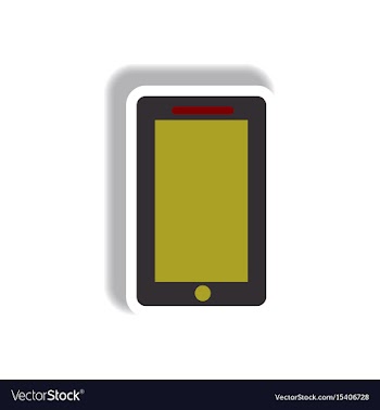 In paper sticker style phone vector image