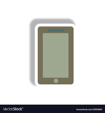 In paper sticker style phone vector image